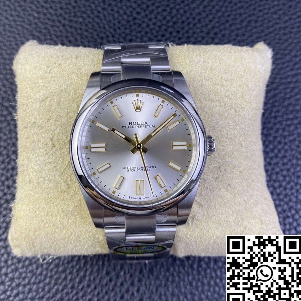 Silver Perpetual 41MM Clean Rolex Dial Oyster Factory M124300-0001 1127